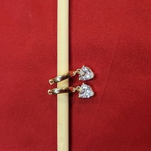 Chvler Clear Chéri Heart earings, New